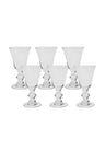 Vintage White Wine Glasses - Luxury Glassware Set of 6