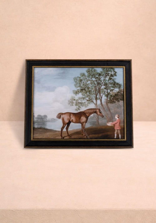 Stable Companion Vintage Style Horse Print with Boy