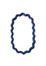 Wavey Mirror in Blue Oval