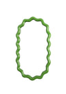 Wavy Mirror in Green Oval
