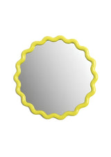 Wavey Round Mirror in Yellow - Casa by Josephine Jenno
