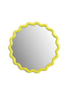 Wavey Round Mirror in Yellow