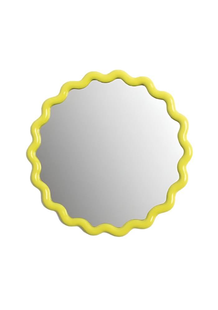 Wavey Round Mirror in Yellow - Casa by Josephine Jenno