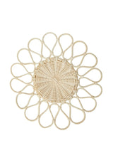 White Petals Rattan Placemats - Set of 4 - Casa by Josephine Jenno