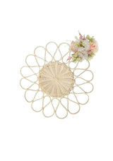 White Petals Rattan Placemats - Set of 4 - Casa by Josephine Jenno