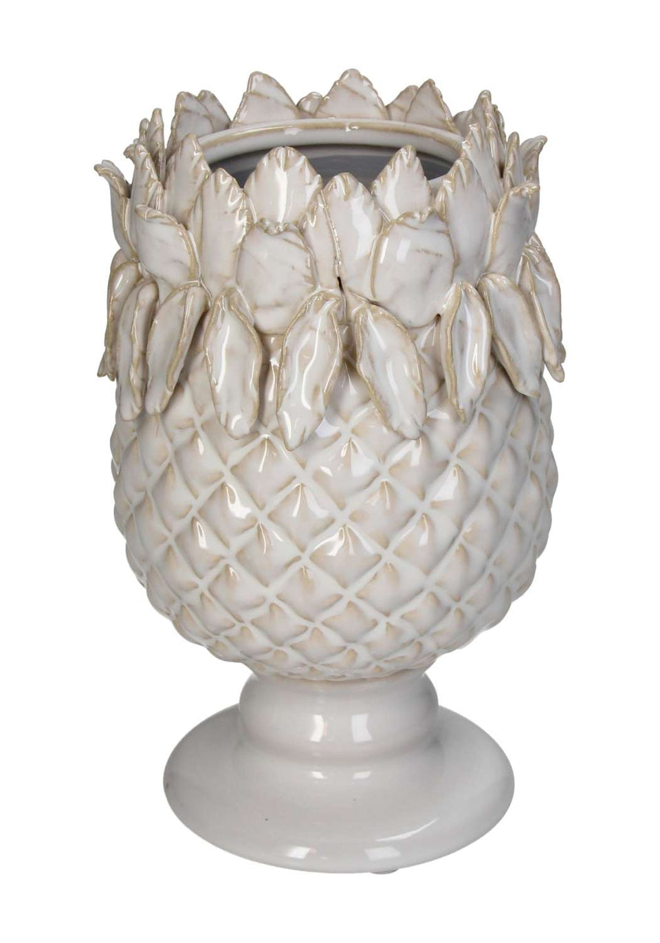 White Pineapple Vase - Hand crafted, Playful and Minimal - Casa by Josephine Jenno