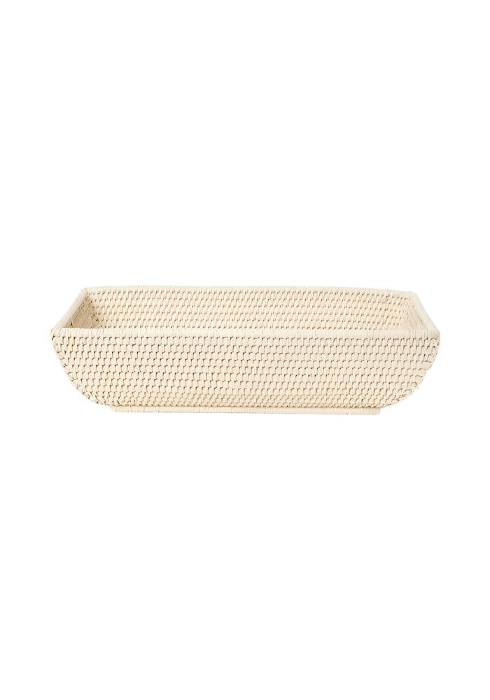 Wiltshire Long Rattan Basket in Sand Colour - Casa by Josephine Jenno