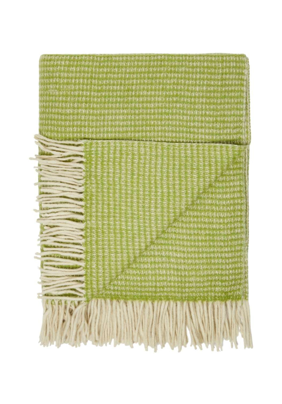Wool Waffle Blanket In Green - Casa by Josephine Jenno