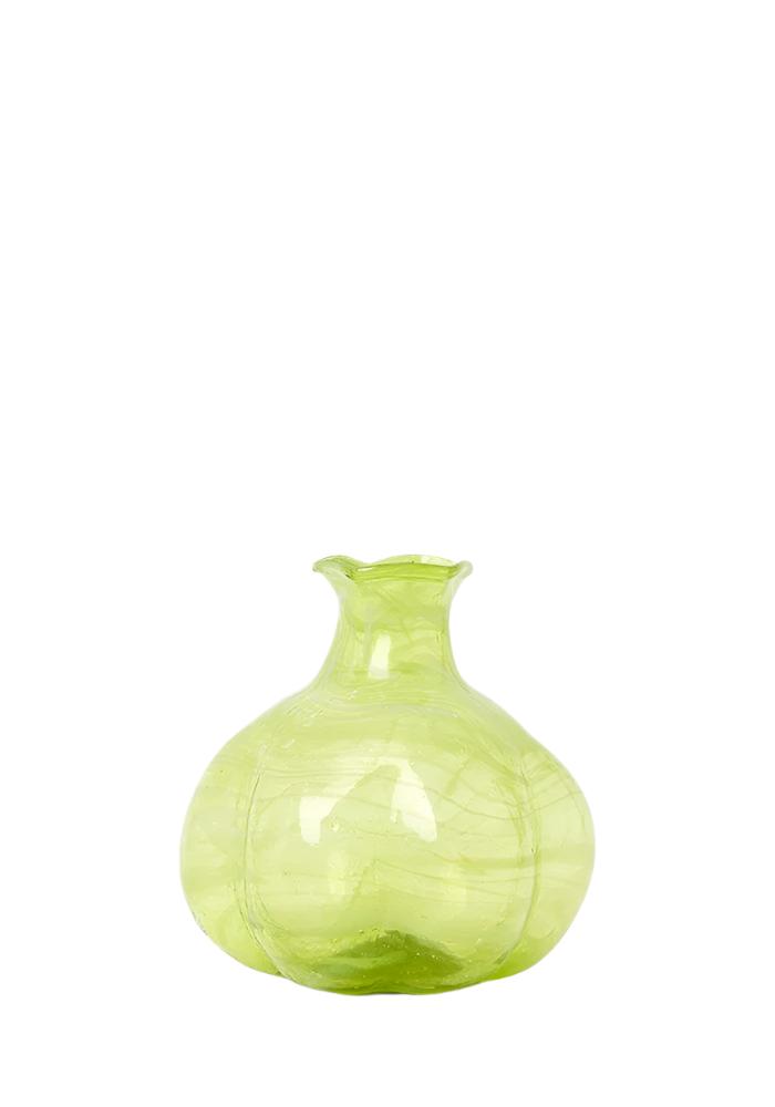 Yellow Glass Vase with Marbling - Lightweight Treated Glass - Casa by Josephine Jenno