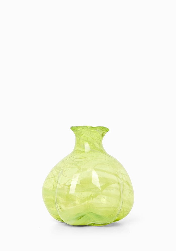 Yellow Glass Vase with Marbling - Lightweight Treated Glass - Casa by Josephine Jenno