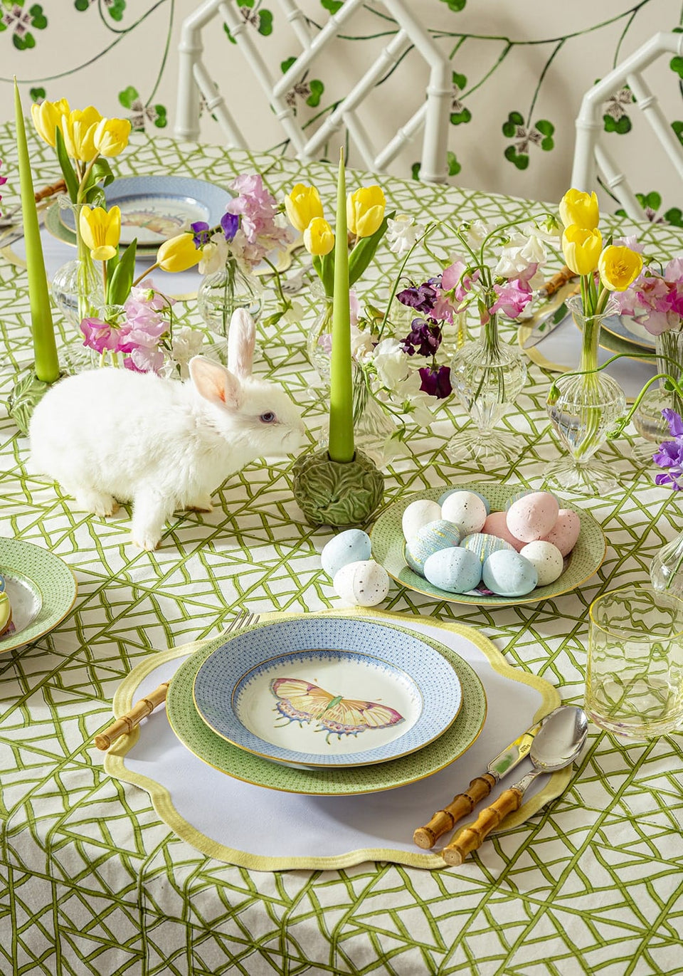 Yellow Trim Placemats - Set of 4 - Casa by Josephine Jenno