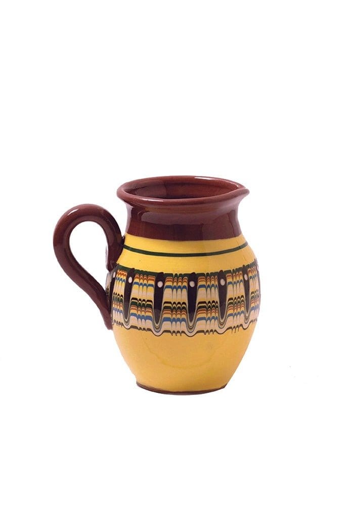 Bulgarian Pottery Yellow Jug