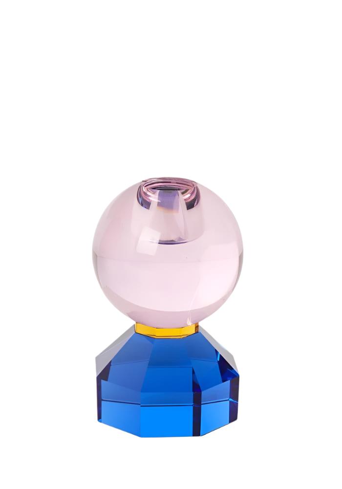 Radiant Cut Glass Candle Holder
