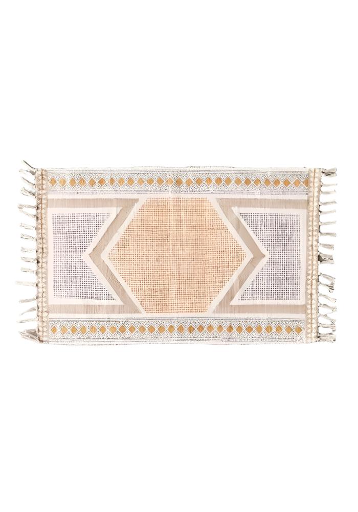 Hand Knotted Aztec Print Rug 5x8FT